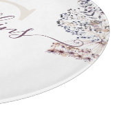 イニシャル入りのドライフラワー カッティングボード (角)