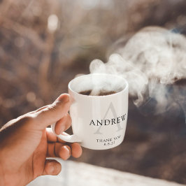 イニシャル入りの新郎感謝マグカップ コーヒーマグカップ