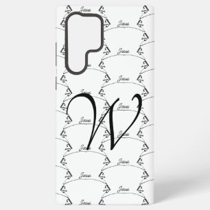 イニシャル入りイエスのハートの刻印 SAMSUNG GALAXY S22 ULTRAケース