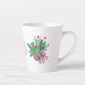 イニシャル入りウォーターカラーベリー&グリーン12oz カフェラテマグ (右)