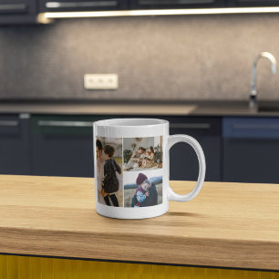 イニシャル入りオーダーメイド家族写真ギフト コーヒーマグカップ