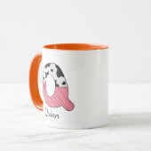 イニシャル入りカスタムネームマグ Pink Cow Letter Q マグカップ (正面左)