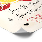 イニシャル入りカニ料理クリーニングステーション看板 ポスター (角)