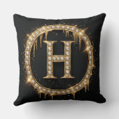イニシャル入りギフト Letter H モノグラム クッション (裏面)