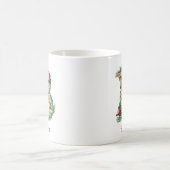 イニシャル入りクリスマス B モノグラム コーヒーマグカップ (中央)