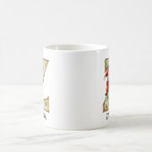 イニシャル入りサンタのクリスマス Z モノグラム コーヒーマグカップ (中央)
