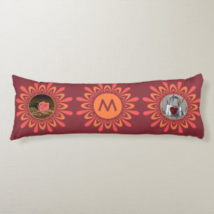 イニシャル入りスタイリッシュな太陽のカスタムピロー YOUR PHOTOS & MONOGRAM ボディピロー