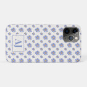 イニシャル入りパープルフラワーのiPhone/iPadケース Case-Mate iPhoneケース (裏面(横))