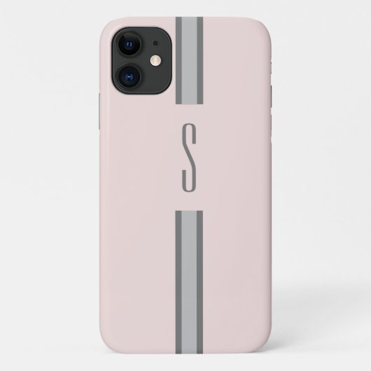 イニシャル入りピンク Case-Mate iPhoneケース (裏面)