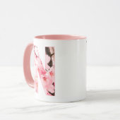 イニシャル入りフラワーモチーフ マグカップ|お名前や特性をカスタマイズ マグカップ (正面左)