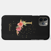 イニシャル入りフラワーモノグラム 名前 はじめの文字 L Case-Mate iPhoneケース (裏面(横))