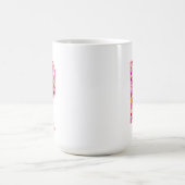 イニシャル入りフラワーレターモノグラム P コーヒーマグカップ (中央)