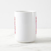 イニシャル入りフラワーレター H モノグラム コーヒーマグカップ (中央)