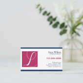 イニシャル入りプロフェッショナル社員名刺 名刺 (スタンド正面)