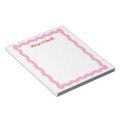 イニシャル入りホタテ柄メモ帳 ノートパッド (アングル)