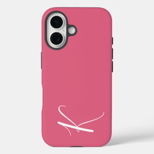 イニシャル入りミニマリストピンクデザイン Case-Mate iPhoneケース (裏面)