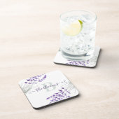 イニシャル入りラベンダー ハード プラスチック コースター (右側)