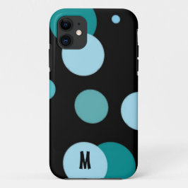 イニシャル入りレトロドット iPhone 11 ケース