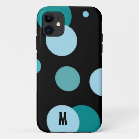 イニシャル入りレトロドット Case-Mate iPhoneケース (裏面)