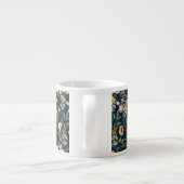 イニシャル入りヴィンテージ風 水彩画 1600年代の花のデザイン 6oz エスプレッソカップ (裏面)