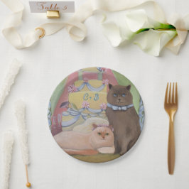 イニシャル入り ウェディング キャッツ ペーパープレート