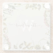 イニシャル入り ウォーターカラー ガラス コースター (裏面)