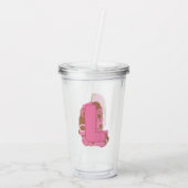 イニシャル入り コーヒー用L字デザインタンブラー アクリルタンブラー (裏面)