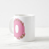 イニシャル入り コーヒー オー文字デザイン コーヒーマグカップ (正面左)
