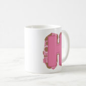 イニシャル入り コーヒー レター H コーヒーマグカップ (正面右)
