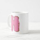 イニシャル入り コーヒー レター H コーヒーマグカップ (正面左)