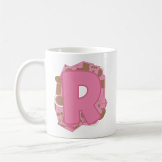 イニシャル入り コーヒー レター R コーヒーマグカップ