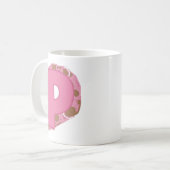 イニシャル入り コーヒー レターP: モノグラム コーヒーマグカップ (正面左)