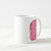 イニシャル入り コーヒー F: モノグラム コーヒーマグカップ (正面右)