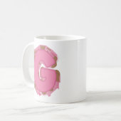 イニシャル入り コーヒー G文字 デザインマグ コーヒーマグカップ (正面左)