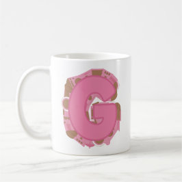 イニシャル入り コーヒー G文字 デザインマグ コーヒーマグカップ