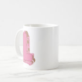 イニシャル入り コーヒー L: モノグラム コーヒーマグカップ (正面左)