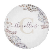 イニシャル入り ドライ フラワー カッティング ボード (正面)