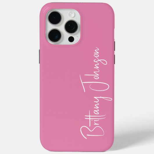 イニシャル入り ピンク Case-Mate iPhoneケース (裏面)