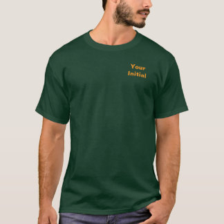 イニシャル入り フォレストグリーン Tシャツ