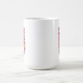 イニシャル入り フラワーレター U モノグラム コーヒーマグカップ (中央)