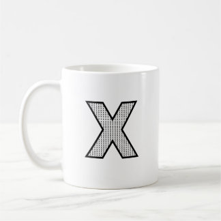 イニシャル入り レター X セラミック モノグラム マグ