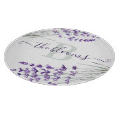 イニシャル入り ワークコットン ラベンダー カッティングボード (角)