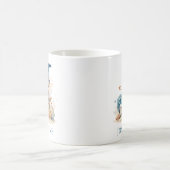 イニシャル入り 海辺のモノグラム J ビーチ コーヒーマグカップ (中央)