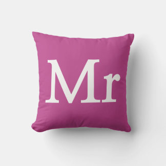 イニシャル入り Mr name レターモノグラム - Mr & Mrs クッション