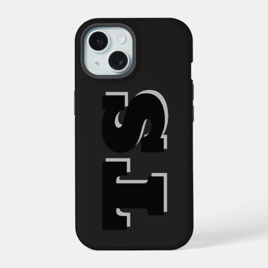 イニシャル入 iPhone 15 カスタムケース 15ケース (裏面)