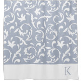 イニシャル刺繍のシャワーカーテン シャワーカーテン (正面)