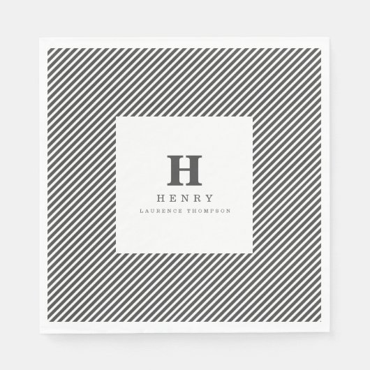 イニシャル卒業パーティナプキンス スタンダードランチョンナプキン (正面)