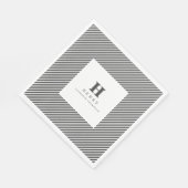 イニシャル卒業パーティナプキンス スタンダードランチョンナプキン (角)