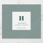 イニシャル卒業パーティビールボトルラベル ビールラベル (シングルラベル)