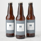 イニシャル卒業パーティブルー ビールラベル (ボトル)